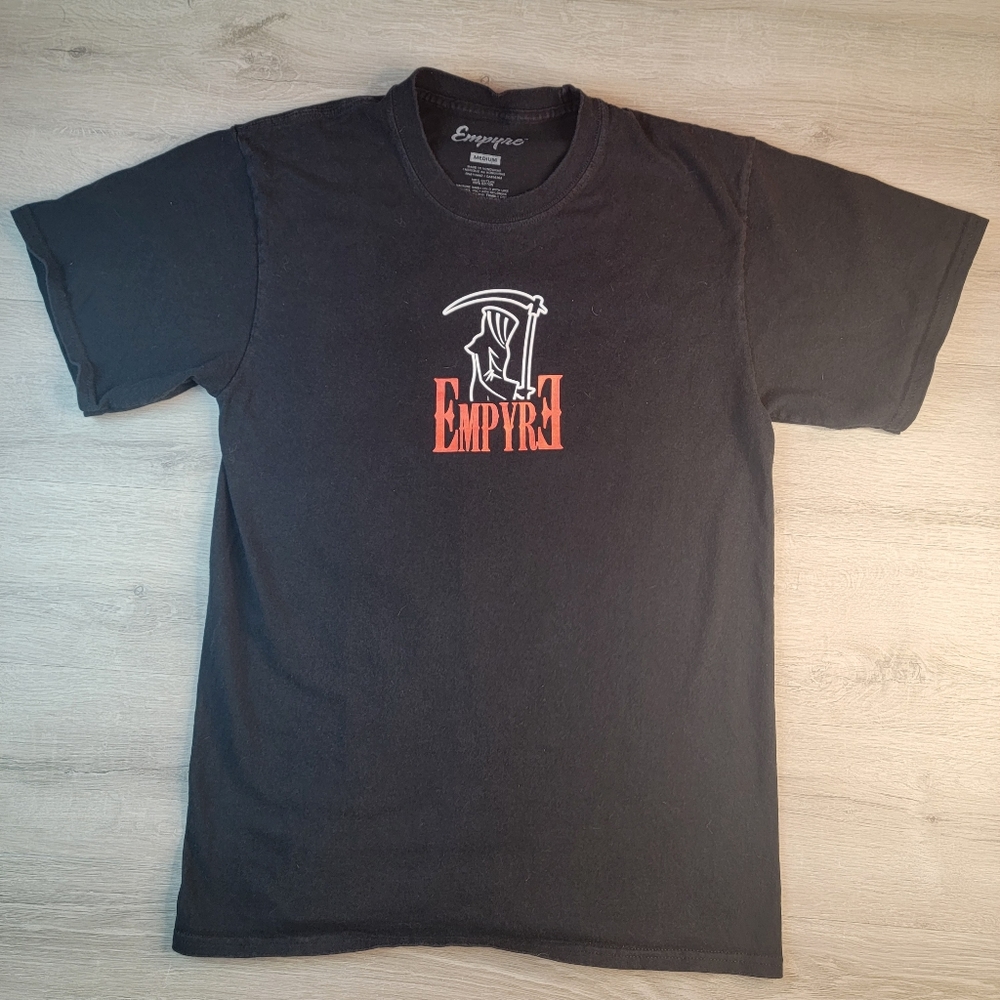 Empyre Mens Medium Feel No Pain Reaper 8Graphic Black Short Sleeve T Shirt [21]